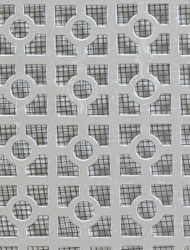 Floor Grilles, Moroccan Silver Anodised 1X1M With Black Backing Mesh